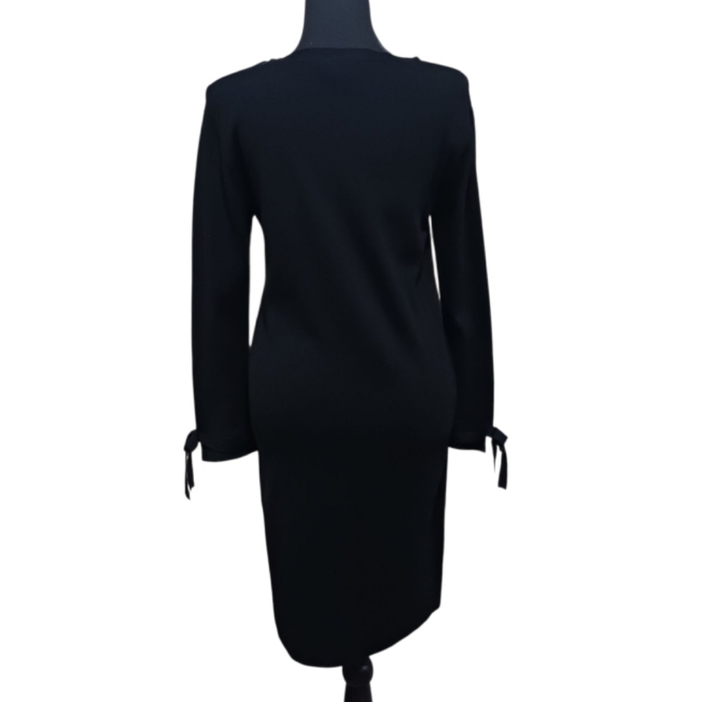 Love Token Pleat Cuff Sweater Shift Dress - Picture 4 of 13